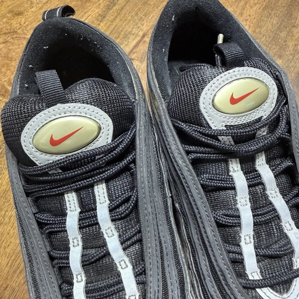 Nike Air Max 97 QS B-Sides Metallic Silver Black Size 10.5 Sneakers AT5458-001